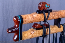 Maple Burl Native American Flute, Minor, Mid F#-4, #K1Ha